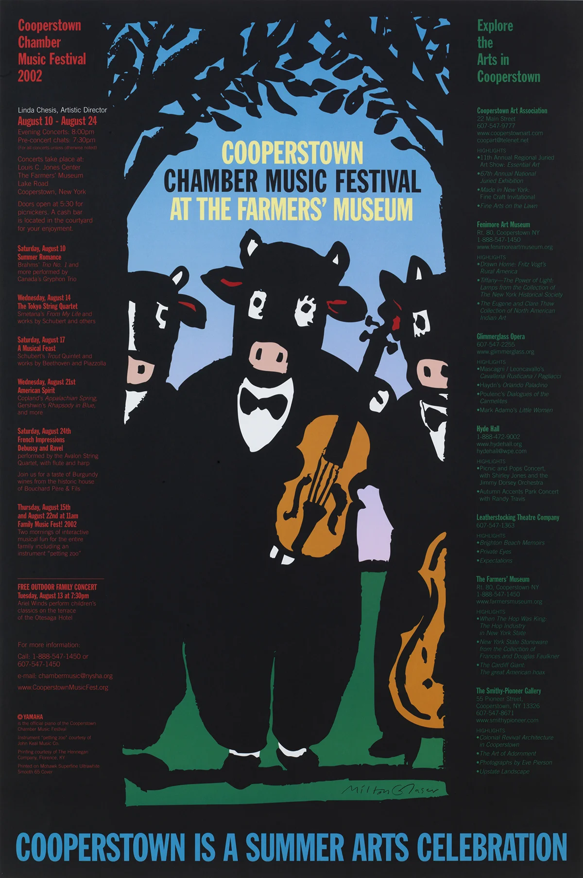 Milton Glaser Posters — Cooperstown Summer Music Festival